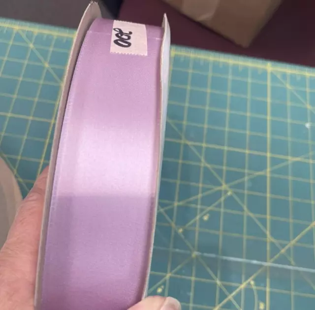 Hubschercorp DIY Craft Sewing Ribbon Roll Purple Satin   2" W x 200 Yds.