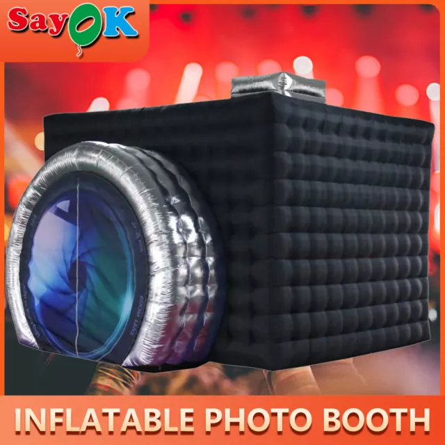 Inflatable Photo Booth Camera LED Light Changing Tent Portable Wedding Party