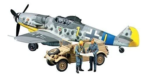 Set Messerschmitt Bf109 G-6 & Kübelwagen Type 82 - 1/48 - Tamiya 25204 Avion FR