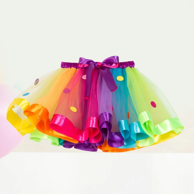 Jupe Tutu Arc-en-ciel De Fête Vêtements D'été Pour Enfants Jupes Robe