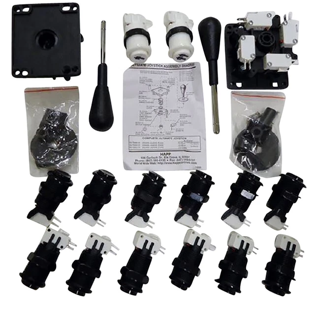 Suzo-Happ Arcade Control Panel Black Kit - 14 Buttons & 2 Ultimate Joysticks Suzo-Happ Arcade Control Panel Black Kit - 14 Buttons & 2 Ultimate Joysticks
