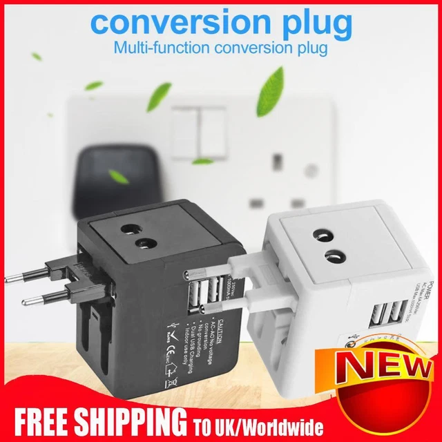 Multi-functional Adapter Plug Dual USB Travel Switching Plug Universal Adapter
