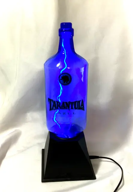 Rare Tarantula Tequila Bottle Blue Plasma lightning electric light Sign Display