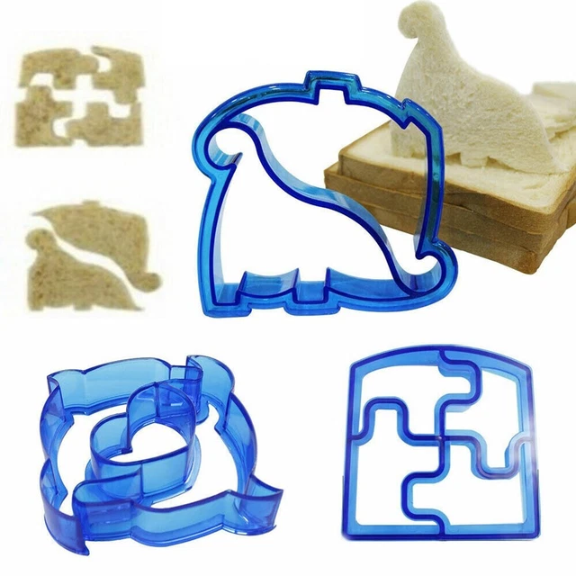 Set De 3 Moules à Pain Enfant + Cuillère à Riz - Formes Animaux Mignonnes Pour Sandwichs Et Goûters Créatifs