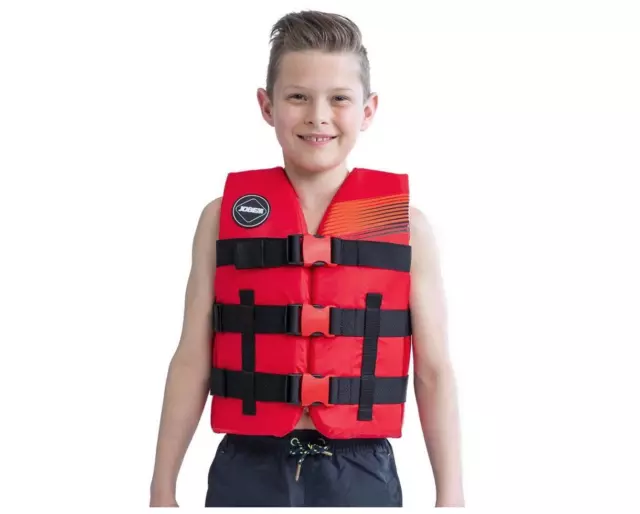 Jobe Nylon Life Vest Youth Kinder Schwimmweste Schwimmhilfe red