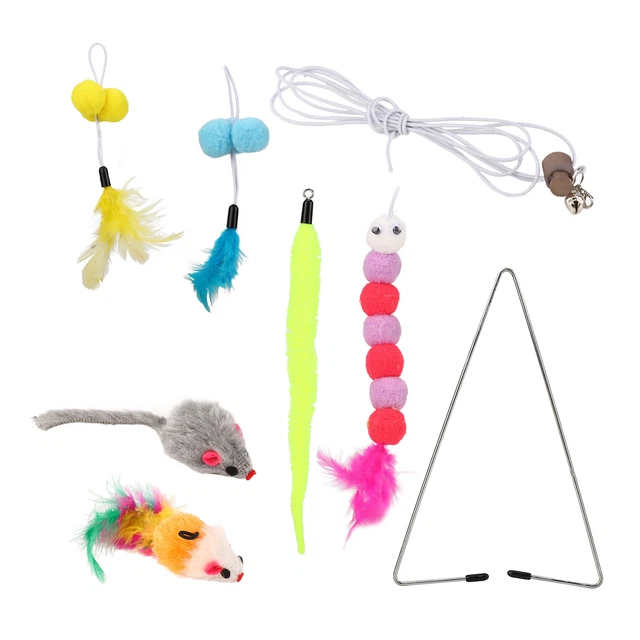 Porte Suspendue Jouets Pour Chat Ajustable Funny Self Play Interactif Jouet Qcs