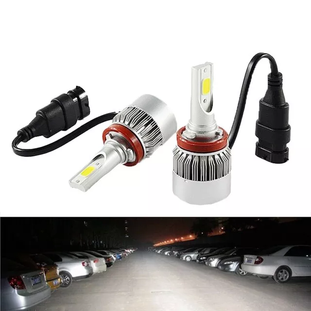 Coppia Lampade Led Auto Fari H8 H9 H11 Moto Lampadine 36W Luce Bianca 6000K Faro 2