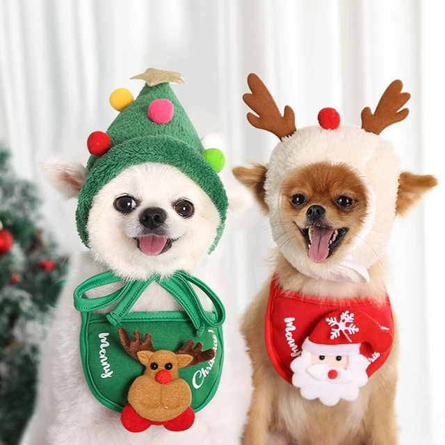 Toalla creativa para mascotas saliva cómoda baberos bufanda para cachorro para mascotas ropa de Navidad