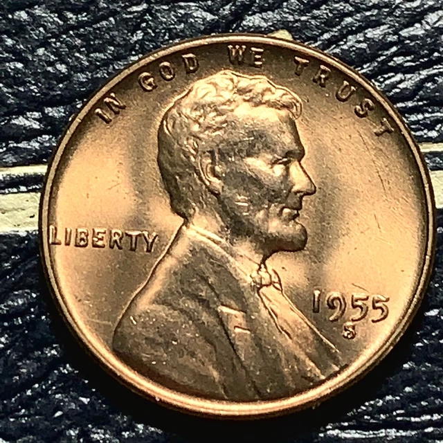 1955 S Lincoln Wheat Penny Choice BU Mint Luster Red Uncirculated #108
