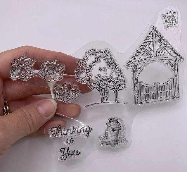 Farm Floral Flower Rubber Stamps (No Block) Scrapbook Card Making Thinking