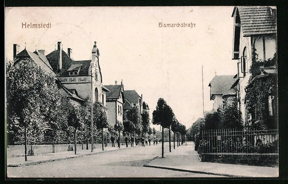AK Helmstedt, Villen in der Bismarckstraße 1917