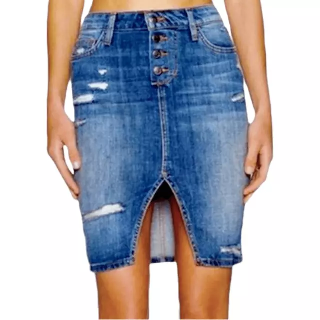 Joes Jeans Distressed Jesenia Denim Skirt