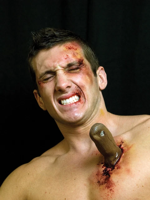 Realistic Woochie Ouch Knife Prosthetic For Halloween Party Horror Latex Props
