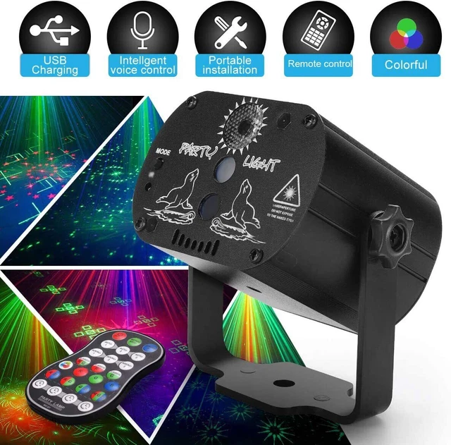 LED RGB LASER Stage Light Projector 480 Pattern DJ Disco KTV Show Party ...