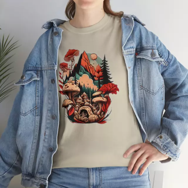 Willkommen im Shroomery: Das farbenfrohe Pilze T-Shirt im kreativen Retro Style