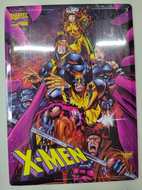 1996 X-Men Marvel Comics Team Metal Sign 8" x 11"