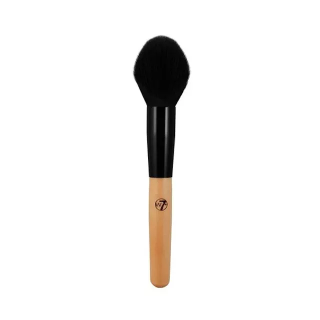 W7 Shaped Powder Brush - Blusher Angled Foundation Makeup Creases Loose Blend