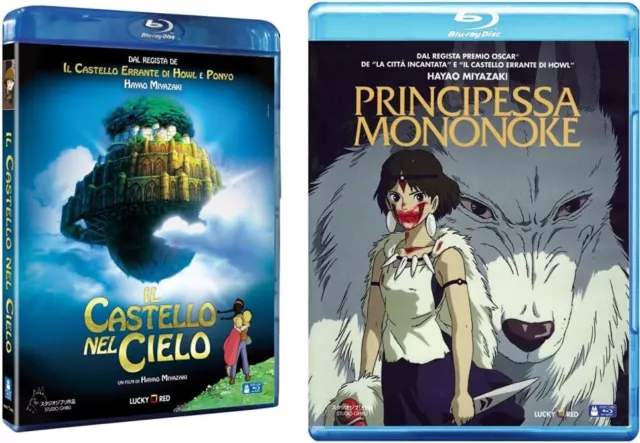 Blu Ray Il Castello nel Cielo & Principessa Mononoke (2 Blu Ray) Hayao Miyazaki