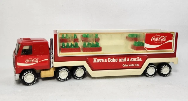 Buddy L Coca Cola 18 Wheeler With Bottles Missing Vending Machine-Read Descr.