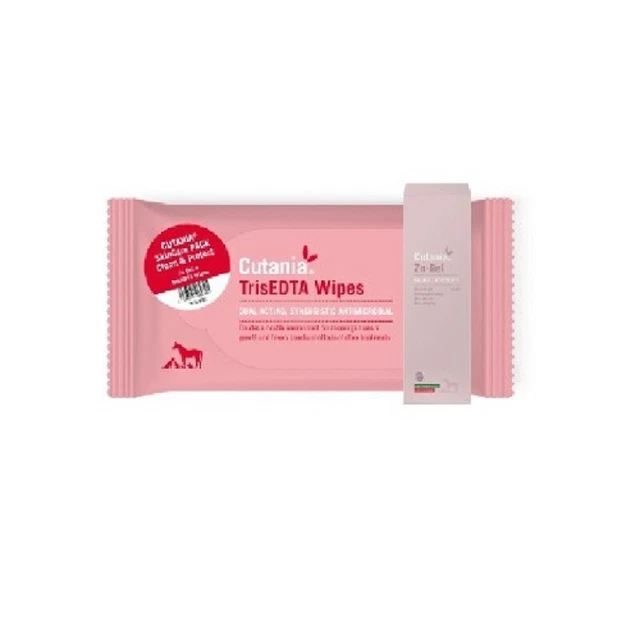 VETNOVA CUTANIA Zn Clean & Protect Pack - 30 ml - Gel + CUTANIA® TrisEDTA Wipes