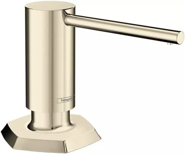 Hansgrohe 04857830 Locarno Deck Mounted Soap Dispenser in Polished Nickel New!