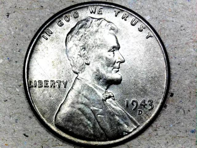 1943 D American Cent Lovely Circulated Steel Lincoln Wheat Denver Mint Penny