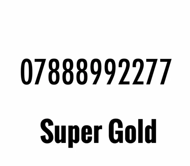 Gold Vip Business Easy Memorable Mobile Phone Number Platinum Sim O2