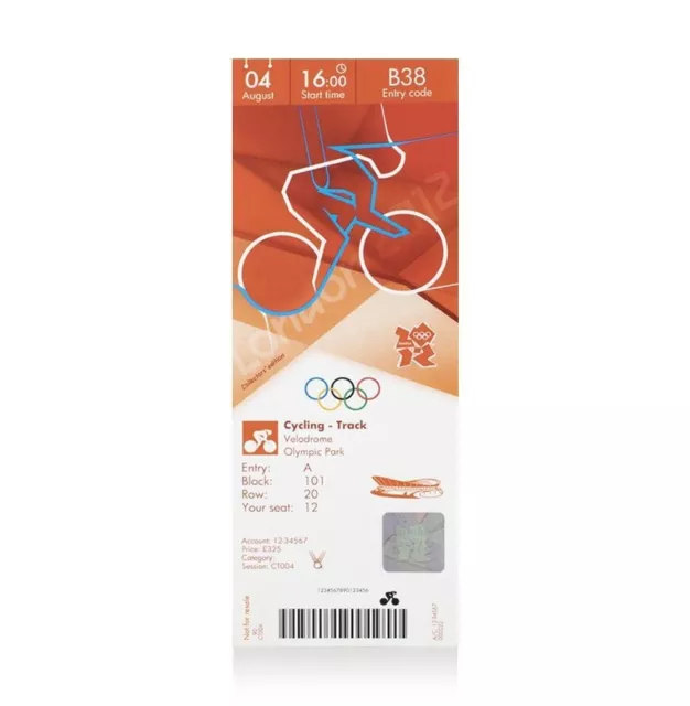 UNSIGNED London 2012 Olympics Ticket: Track Cycling, August 4th (W Team Pursuit