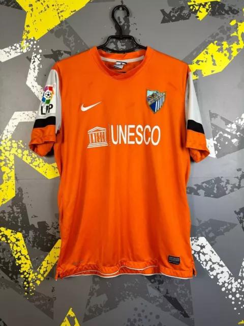 Malaga Third football shirt 2013 - 2014 Jersey Nike Camiseta Mens Size L ig93