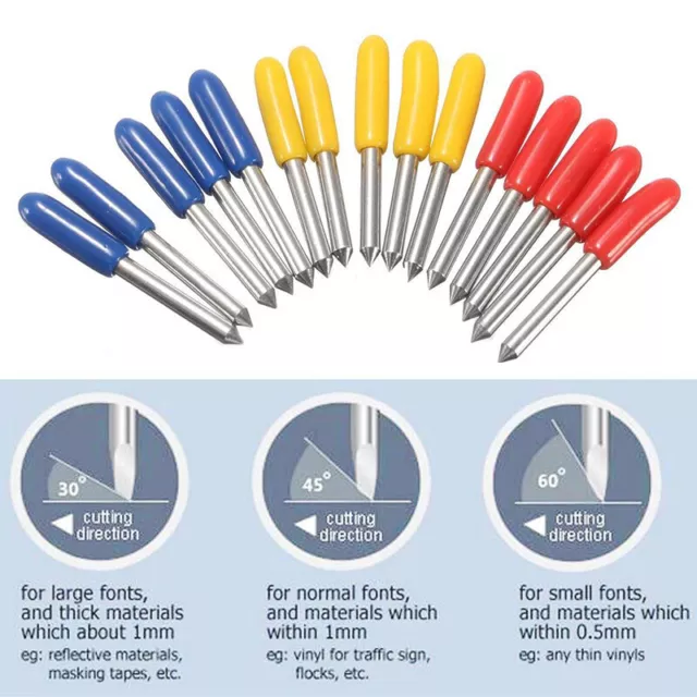 15Stck Plottermesser 30° 45° 60°  Roland Liyu Refine Helo Schneideplotter 3