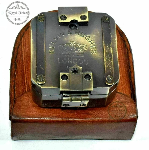Solid brass kelvin & Hughes 1917 Brunton Compass Antique Maritime handmade gift