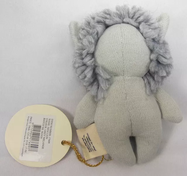 Konges Sløjd Baby Stuffed Animal Toy Lion Mini Grey 16 CM Mini Lion New 2