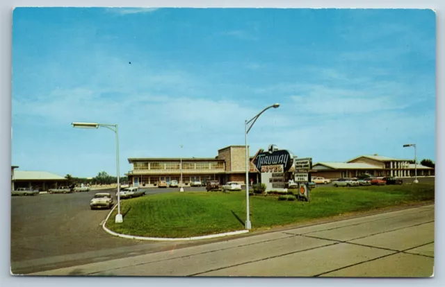 Thruway Motel New York State Thruway Exit 24 Albany NY Chrome Postcard N1S