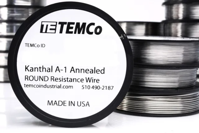 Fil TEMCo Kanthal A1 32 calibre 1 lb (6473 pi) résistance AWG A-1 ga 3