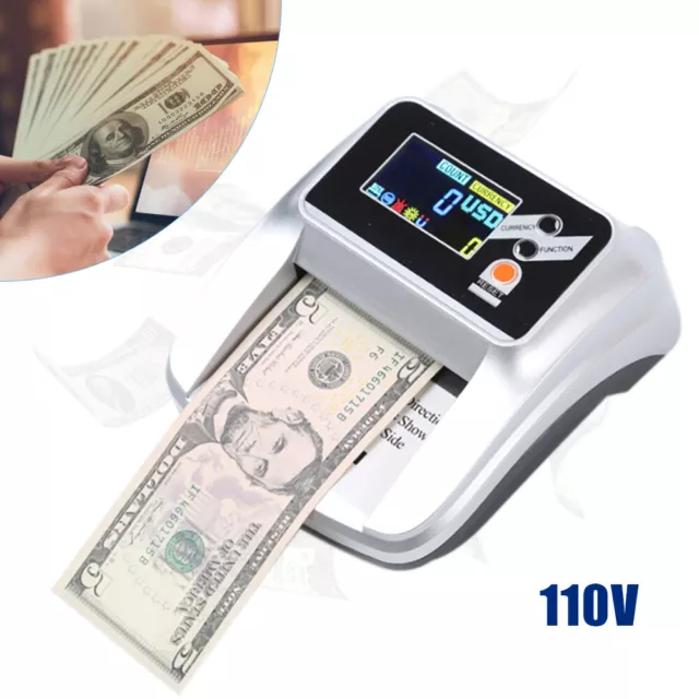 Money Bill Currency Counter UV MG Cash Checking Counting Counterfeit Detector
