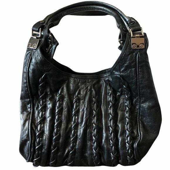 Treesje Braided Leather Shoulder Bag Treesje Braided Leather Shoulder Bag