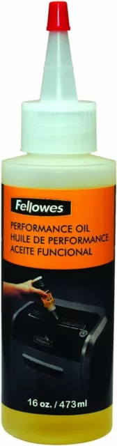 Fellowes Powershred Performance Shredder Oil, 16 oz. Extended Nozzle Bottle