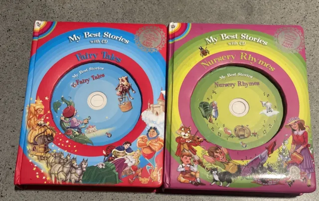 Kids Nursery Rhymes And Fairy Tales Cds In A Book! 93mins Of Listening!Free Ship