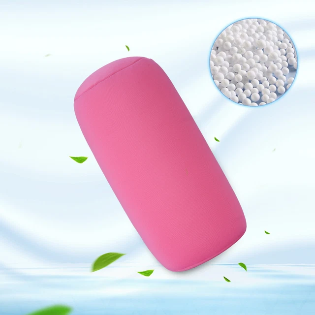 Micro Mini Microbead Back Cushion Roll Pillow Travel Home Sleeping Neck Suppo FR