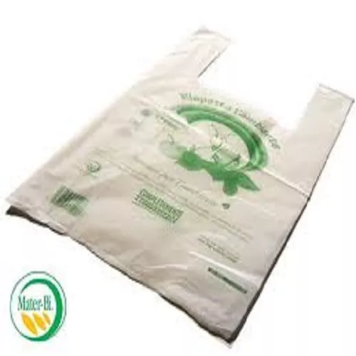 1500 Buste Biodegradabili Compostabili 30X55 Shoppers Maxi In Mater Bi