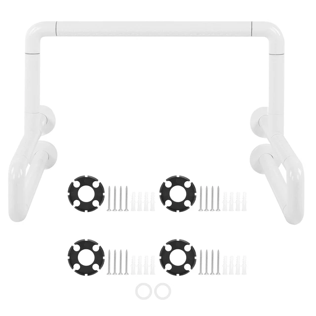 Barrier Handle Surface Nylon Material Bath Grab Bar White WearResistant