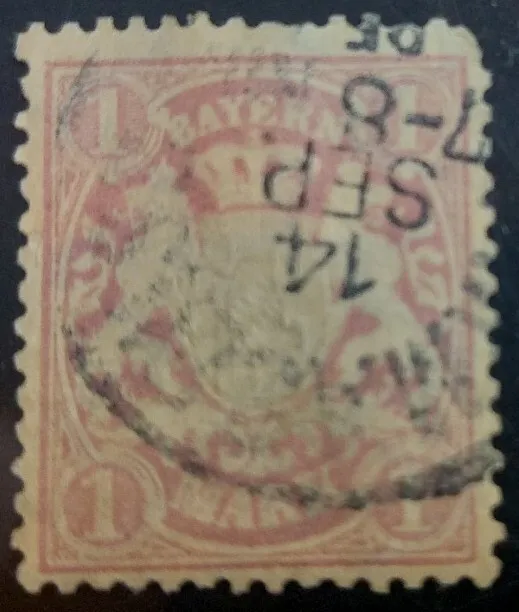 Briefmarken Altdeutschland  (BAYERN), Mi 53  x oder  y ? Wz. 3