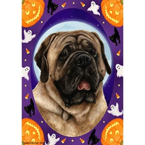 Halloween Garden Flag - Fawn Mastiff 121131