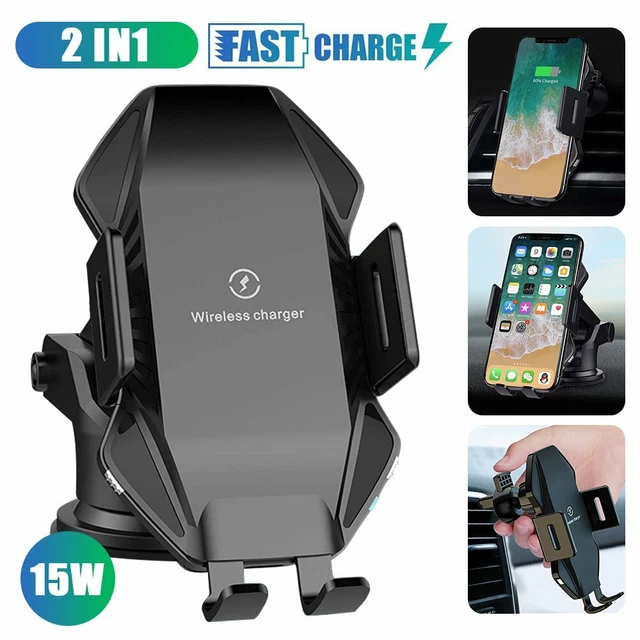 Qi Wireless Charger Auto Handyhalterung Induktions mit ladefunktion Clamping KFZ