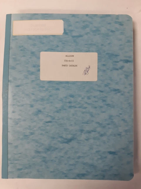 ALLISON TURBOPROP ENGINE Model T56A15 Illustrated Parts Breakdown