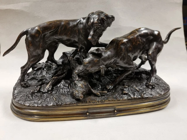 bronze animalier signé pj mene