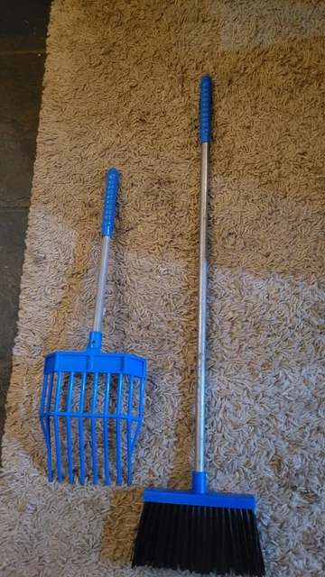 Farmyard/ Stable Tools For Kids - Fork & Broom As Pictured. Used. VGC