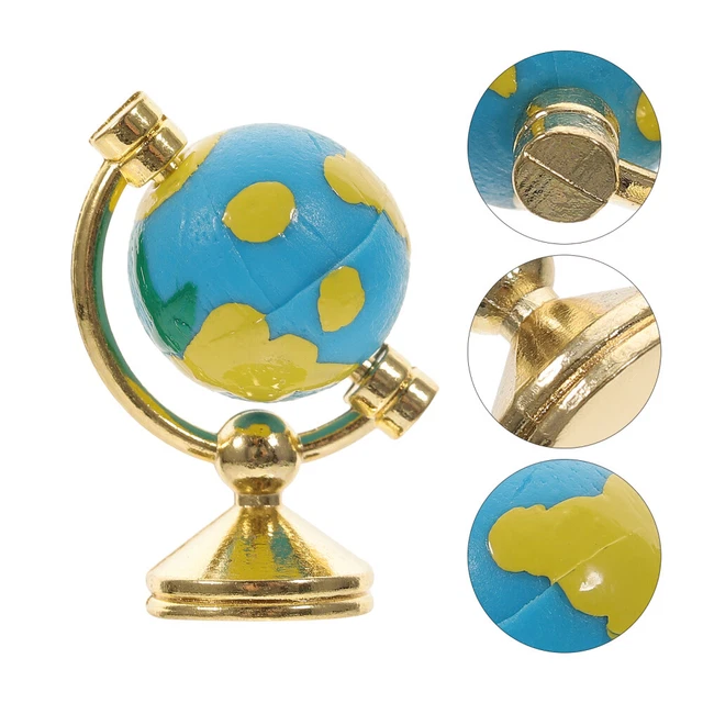 Globe Terrestre En Bois éducatif Pour Enfants - Jouet Géographie Préscolaire, 17x17x17 Cm