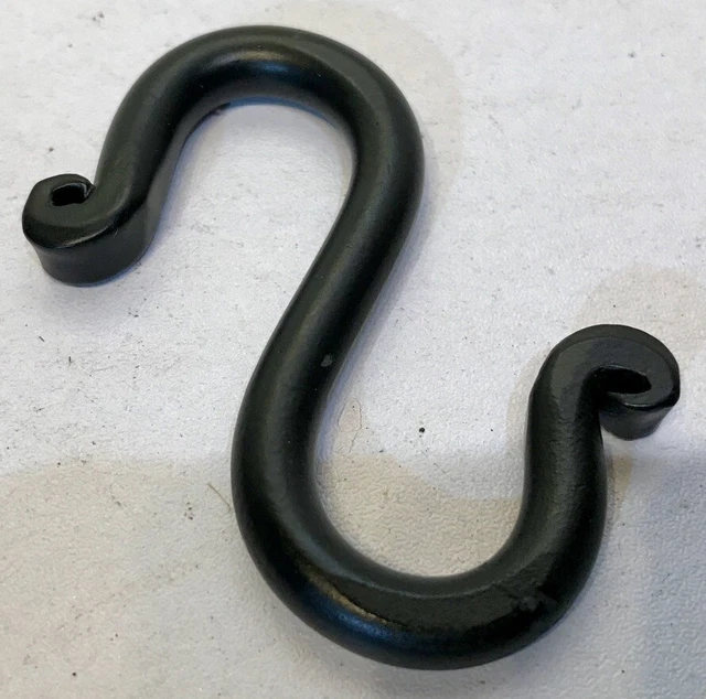Hand Forged Black 21/2" Wrought Iron S Hook Blacksmith Antique Style Home Garden