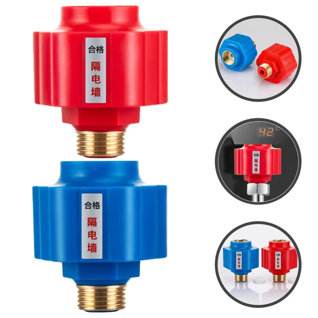 2 Pcs Rote Und Blaue Firewall Leck Im Warmwasserbereiter Reines Kupfer